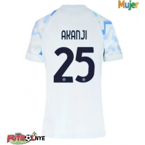 Camiseta Inter Milan Manuel Akanji #25 Visitante Equipación para mujer 2025-26 manga corta